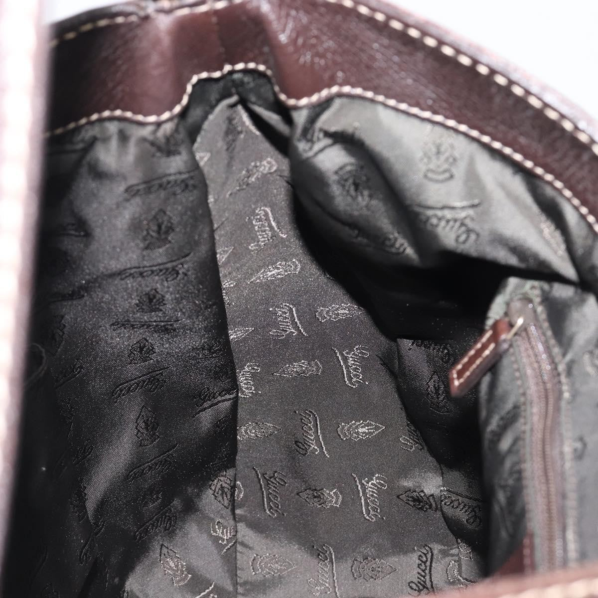 Gucci New Ladies Web Hobo Guccissima Leather Brown Leather Shoulder Bag Bag (Pre-Owned)