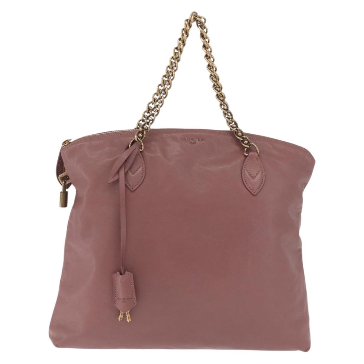 Louis Vuitton Lockit Chain Boudoir Leather Pink Leather Handbag (Pre-Owned)