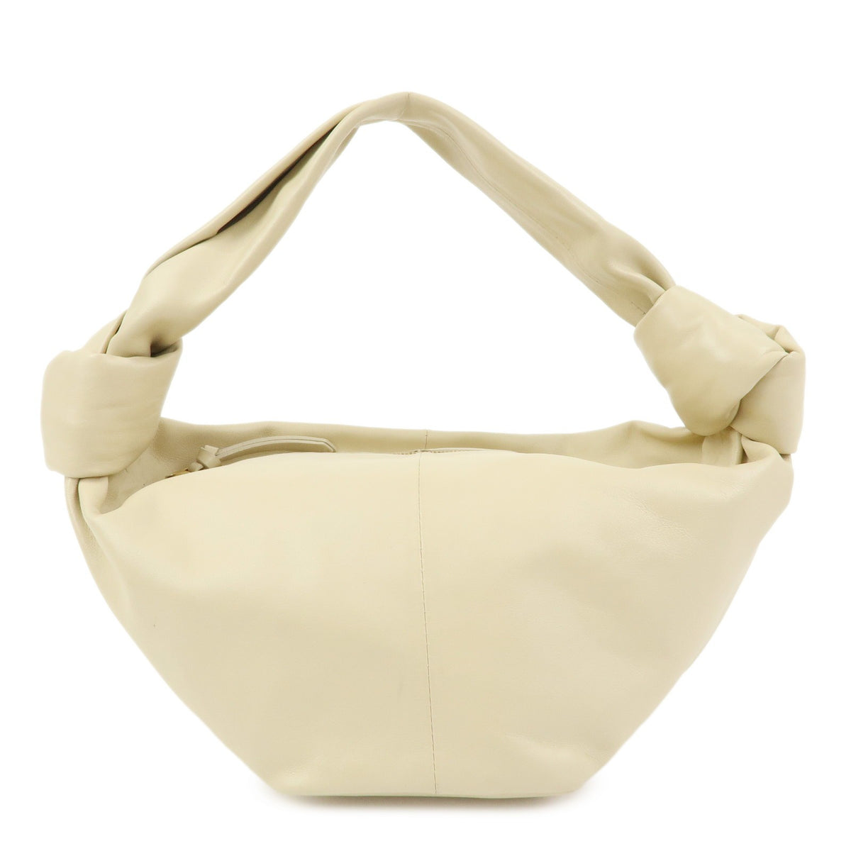 Bottega Veneta Double Knot Hobo Leather Beige Leather Shoulder Bag Bag (Pre-Owned)