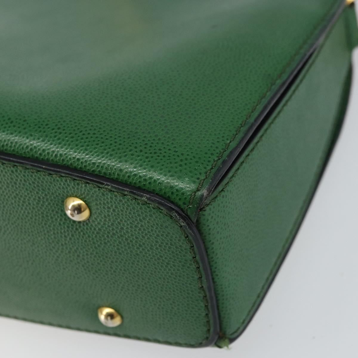 Celine Vintage Leather Green Leather Shoulder Bag Bag (Pre-Owned)