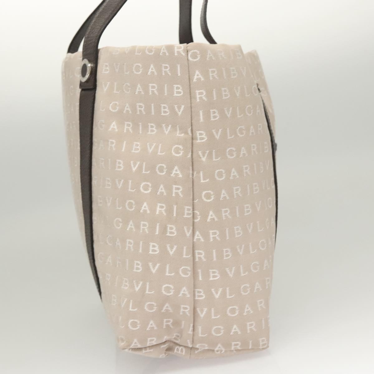 Bvlgari Logomania Canvas Beige Canvas Shoulder Bag Bag (Pre-Owned)