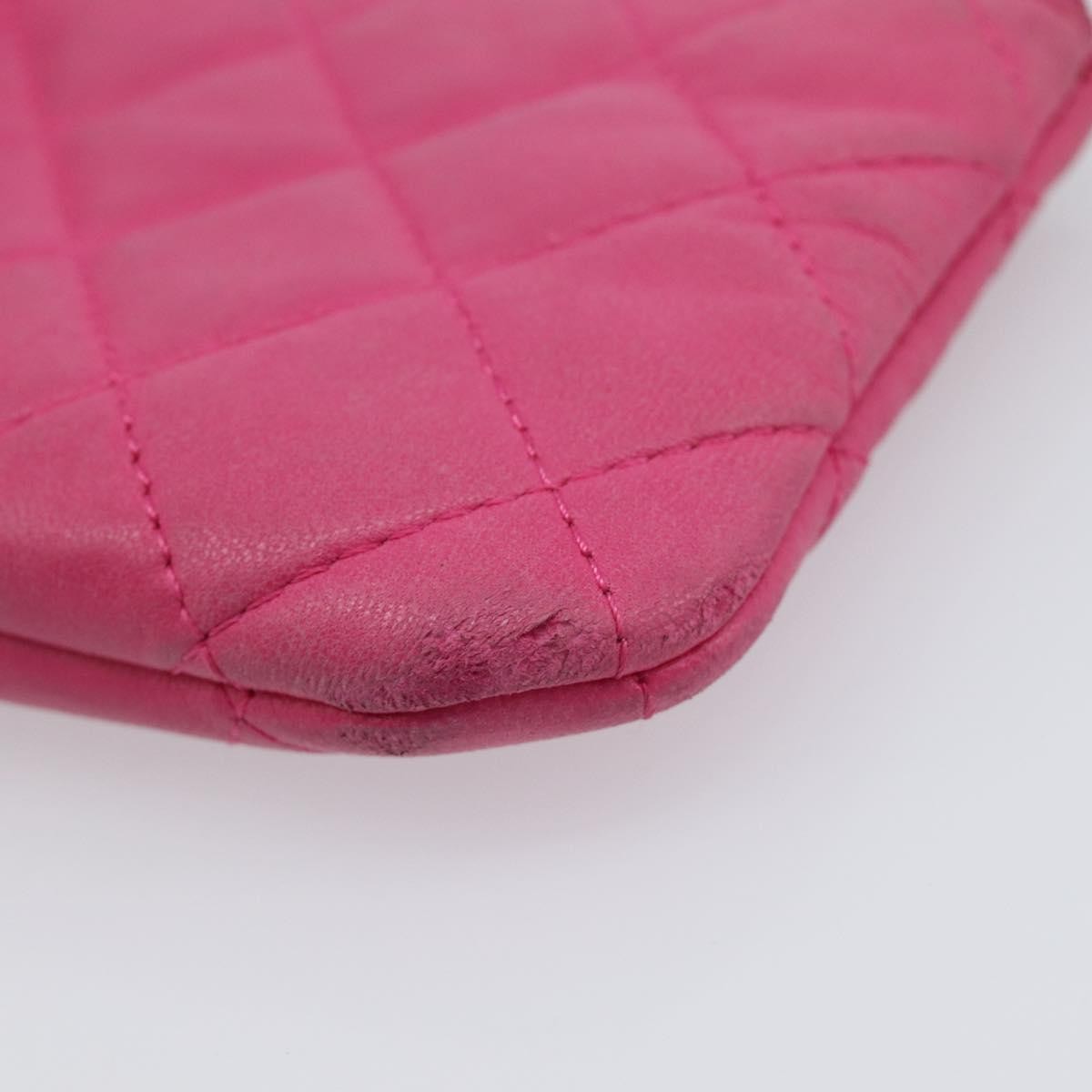 Chanel Cc Zip Coin Purse Quilted Lambskin Pink Leather Wallets Accessory (Pre-Owned)