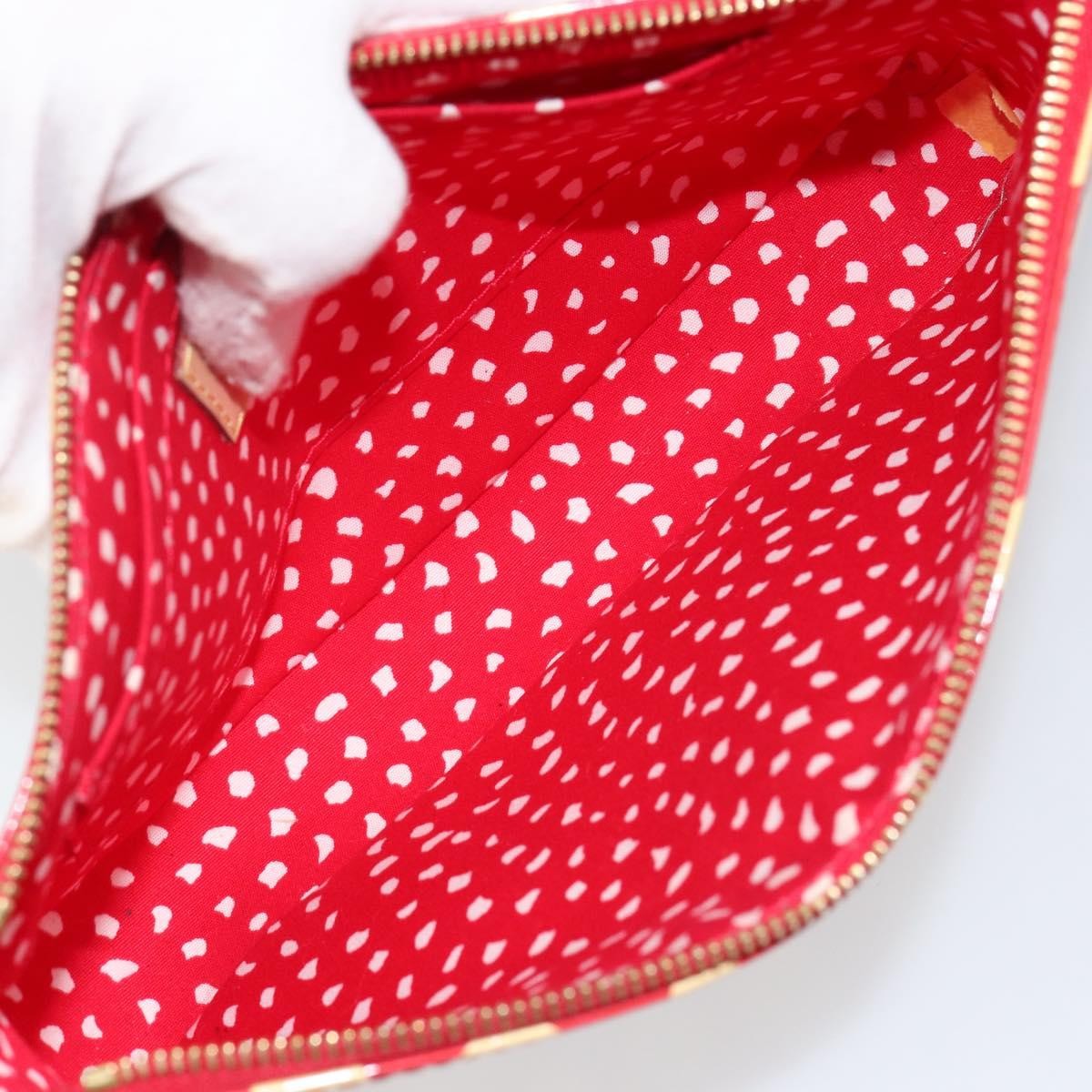 Louis Vuitton Pochette Accessoires Yayoi Kusama Painted Dots Monogram Vernis Red Patent_Leather Clutche & Pouche Bag (Pre-Owned)