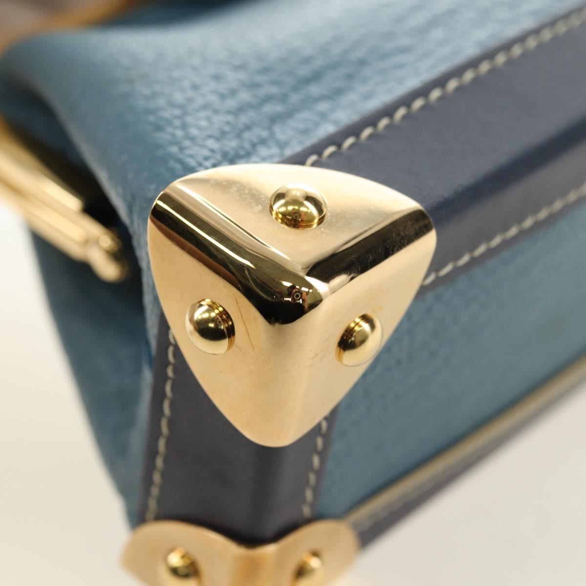 Louis Vuitton Porte-Monnaie Coin Purse Leather Blue Leather Card Holders Accessory (Pre-Owned)
