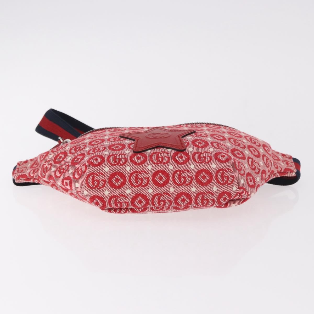 Gucci Children's Belt Printed Gg Coated Canvas Red Canvas Handbag (Pre-Owned)