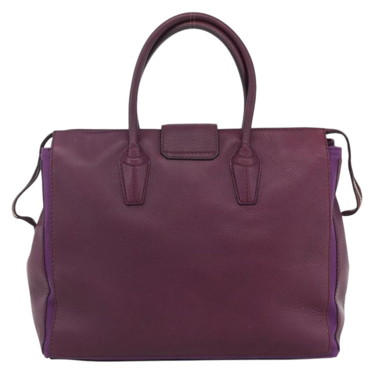 Saint Laurent Bicolor Muse Two Cabas Leather Purple Leather Tote Bag Bag (Pre-Owned)