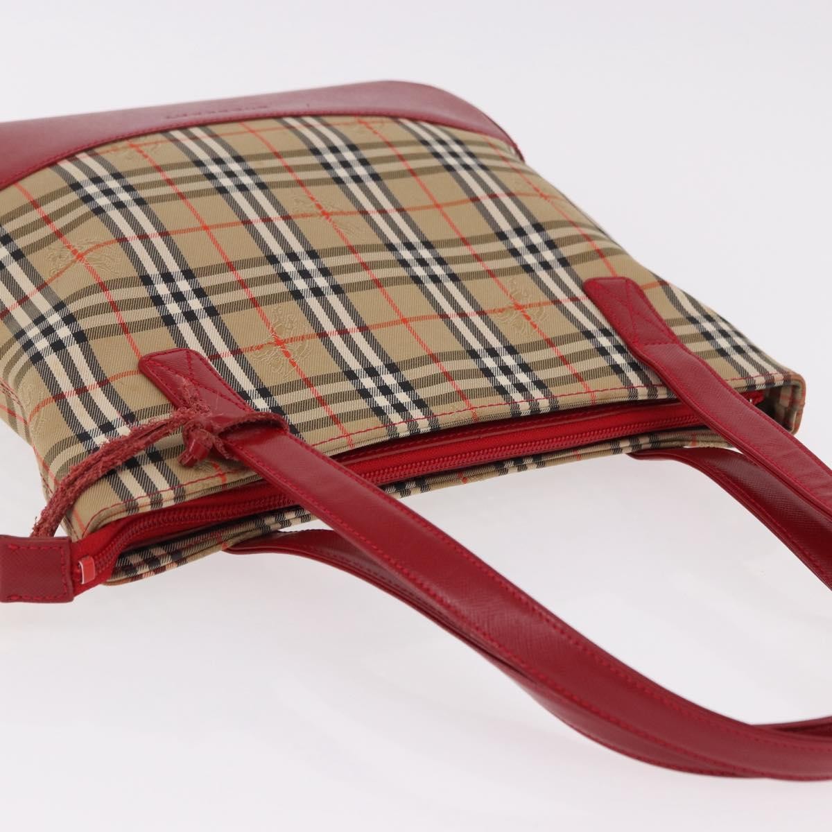 Burberry Nova Check Nova Check Canvas And Leather Beige Canvas Handbag (Pre-Owned)