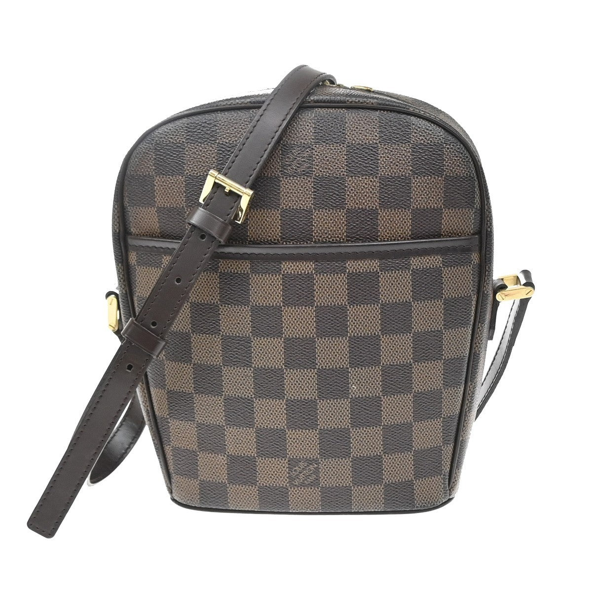Louis Vuitton Ipanema Damier Brown Leather Shoulder Bag Bag (Pre-Owned)