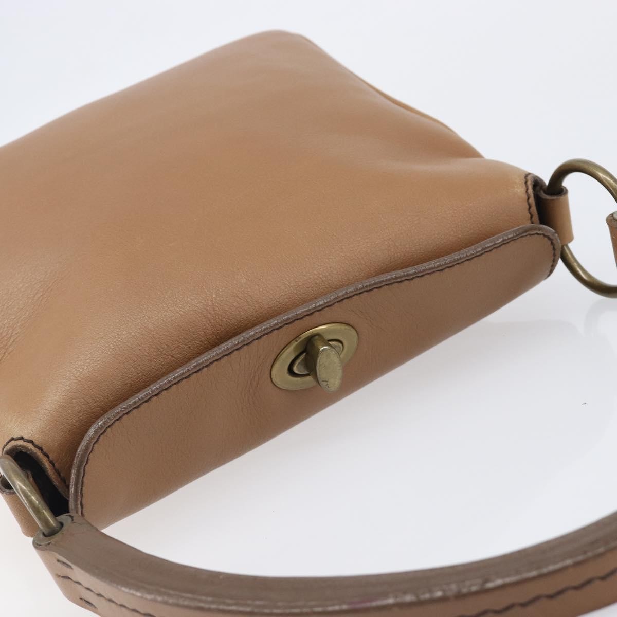 Miu Miu Beau Top Handle Leather Brown Leather Handbag (Pre-Owned)