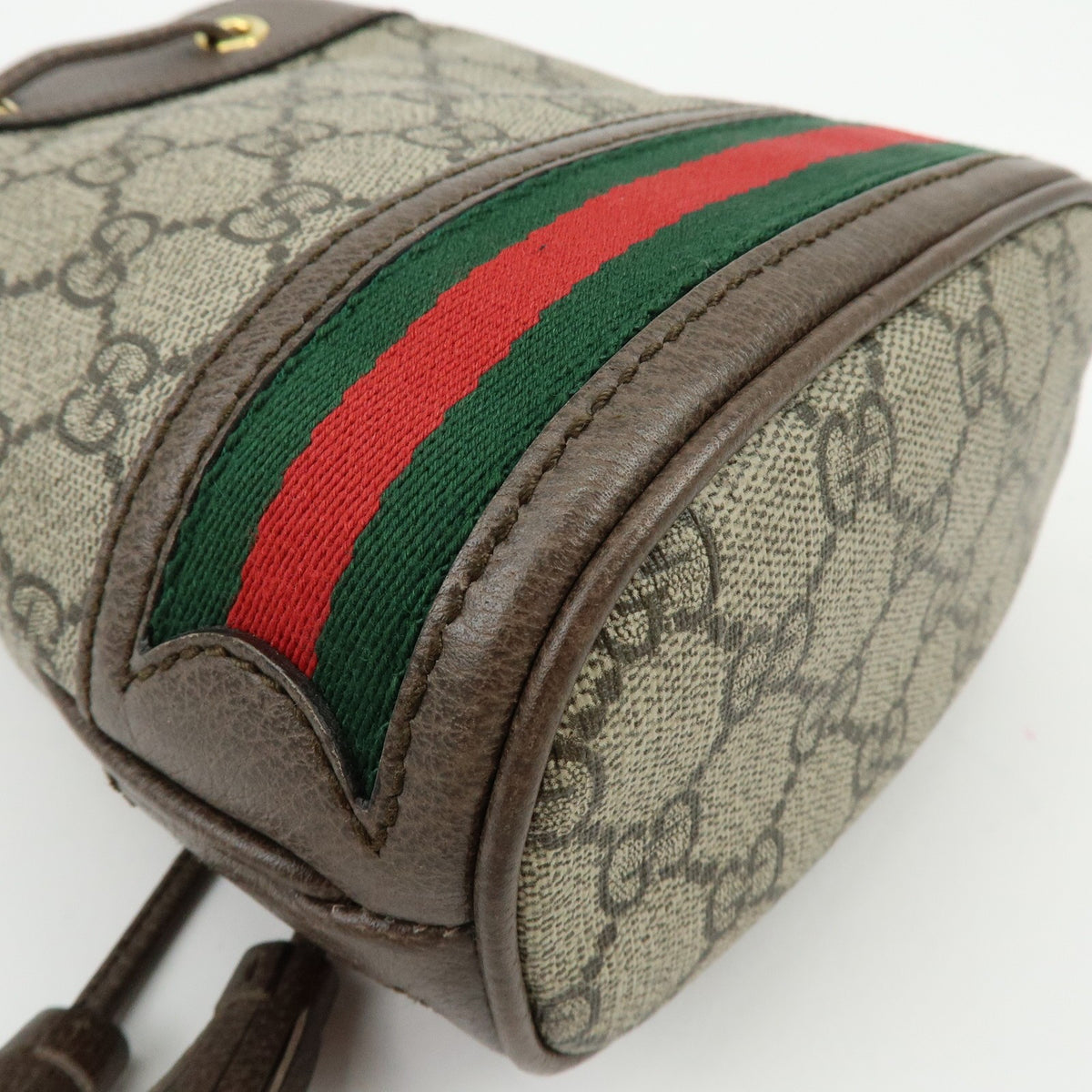 Gucci Ophidia Bucket Gg Coated Canvas Beige Canvas Handbag (Pre-Owned)