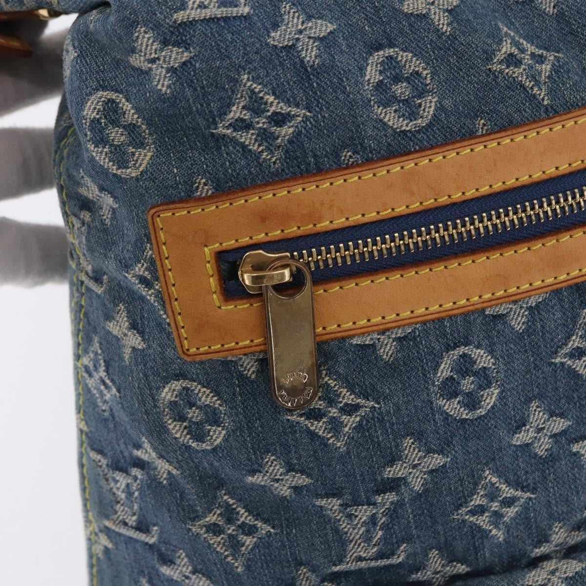 Louis Vuitton Baggy Grand Modèle Denim Blue Canvas Handbag (Pre-Owned)