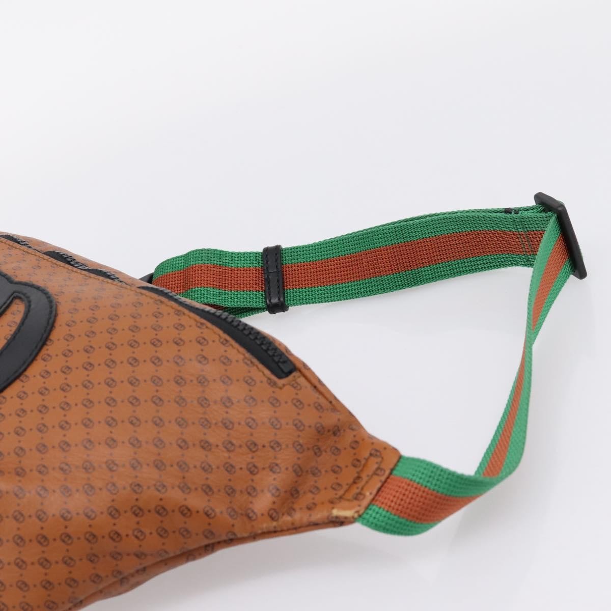 Gucci Dapper Dan Belt Gg Print Leather Brown Leather Clutche & Pouche Bag (Pre-Owned)