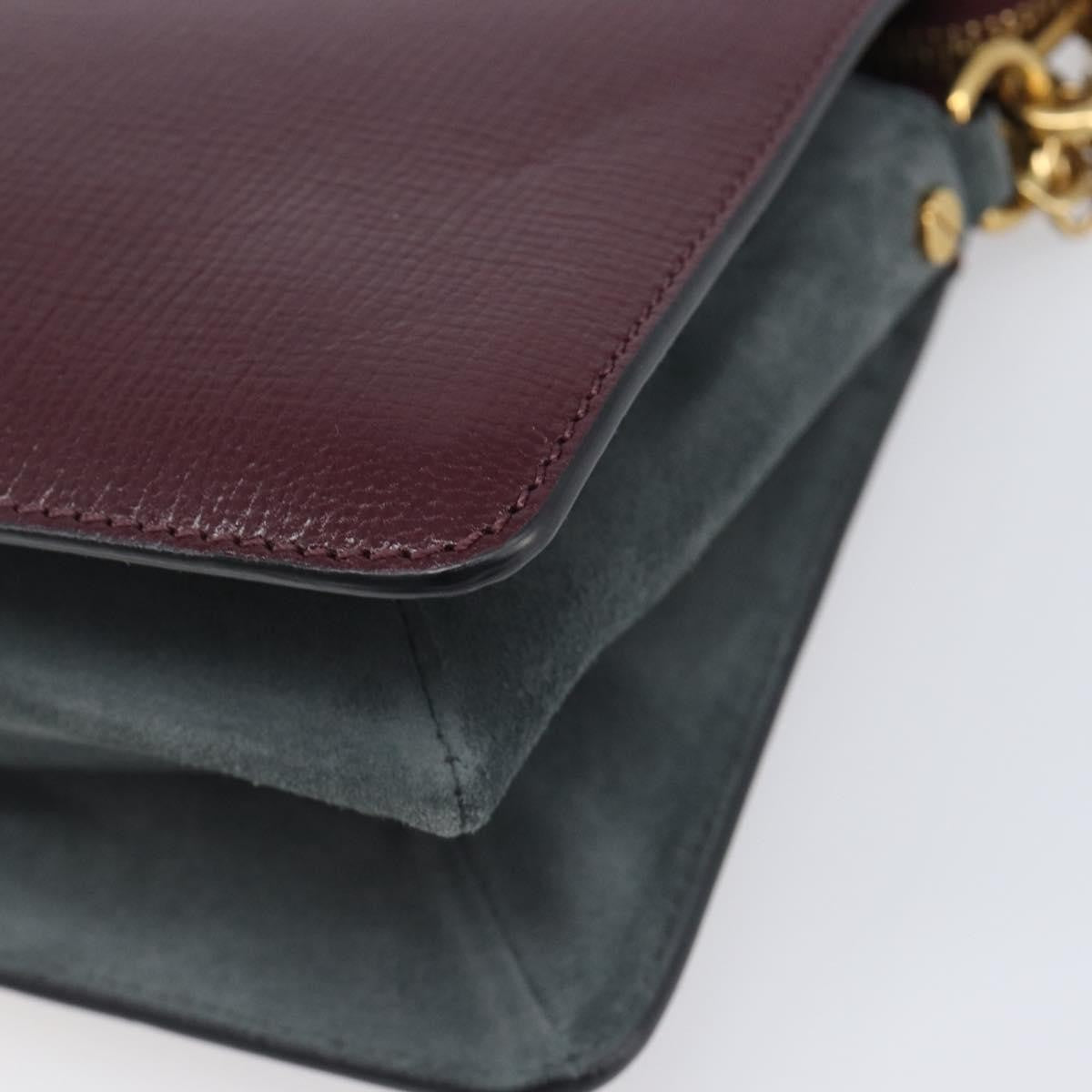 Givenchy Cross 3 Leather Burgundy Leather Crossbody Bag Bag (Pre-Owned)