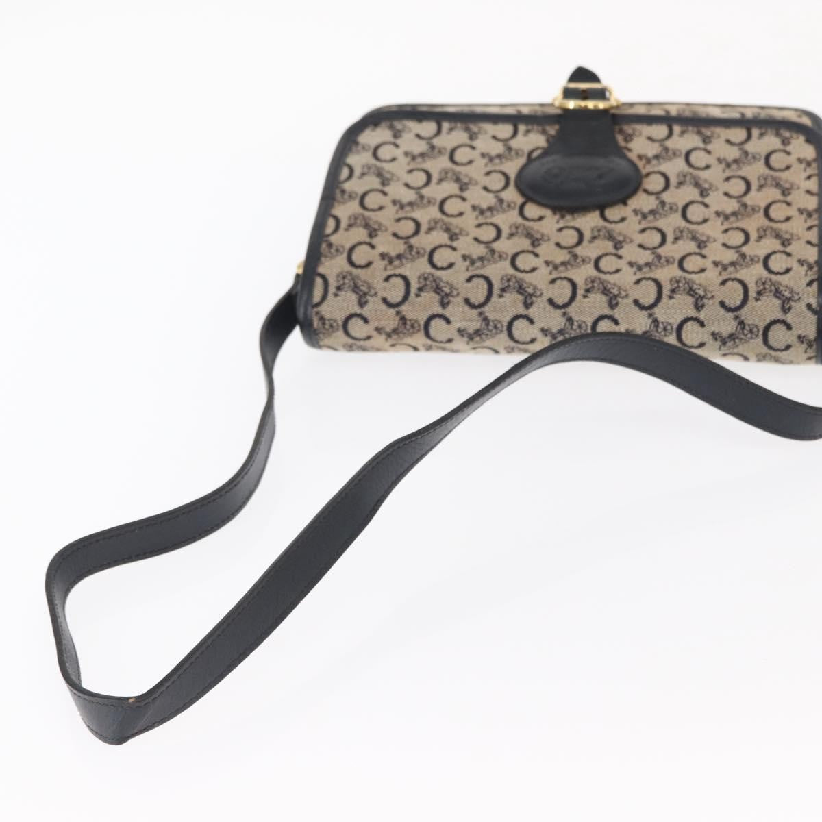 Celine C Sulky Canvas Navy Canvas Shoulder Bag Bag (Pre-Owned)