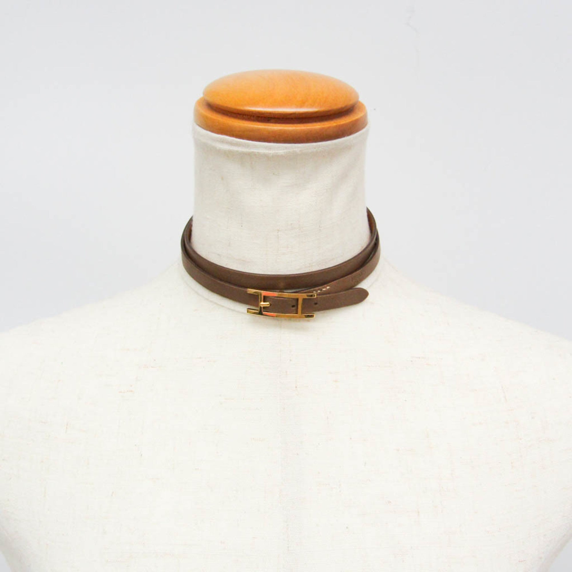Hermes Hapi 3 Leather Beige Leather Bracelet Jewelry (Pre-Owned)