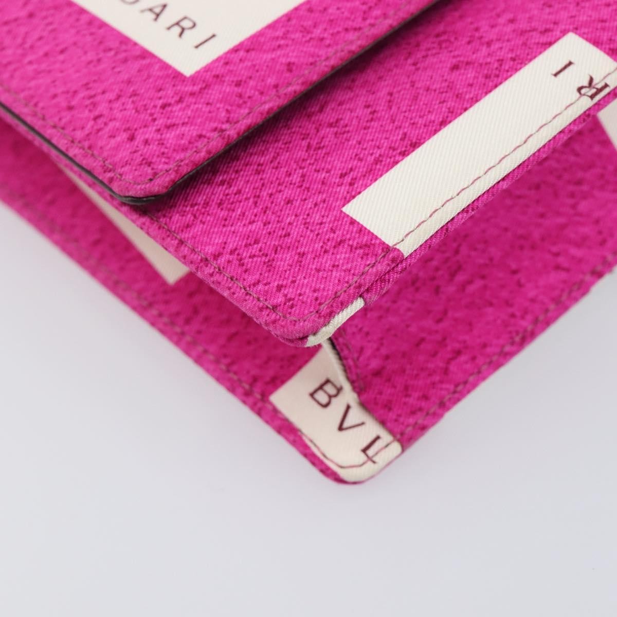 Bvlgari Clutch Canvas And Leather Pink Canvas Clutche & Pouche Bag (Pre-Owned)