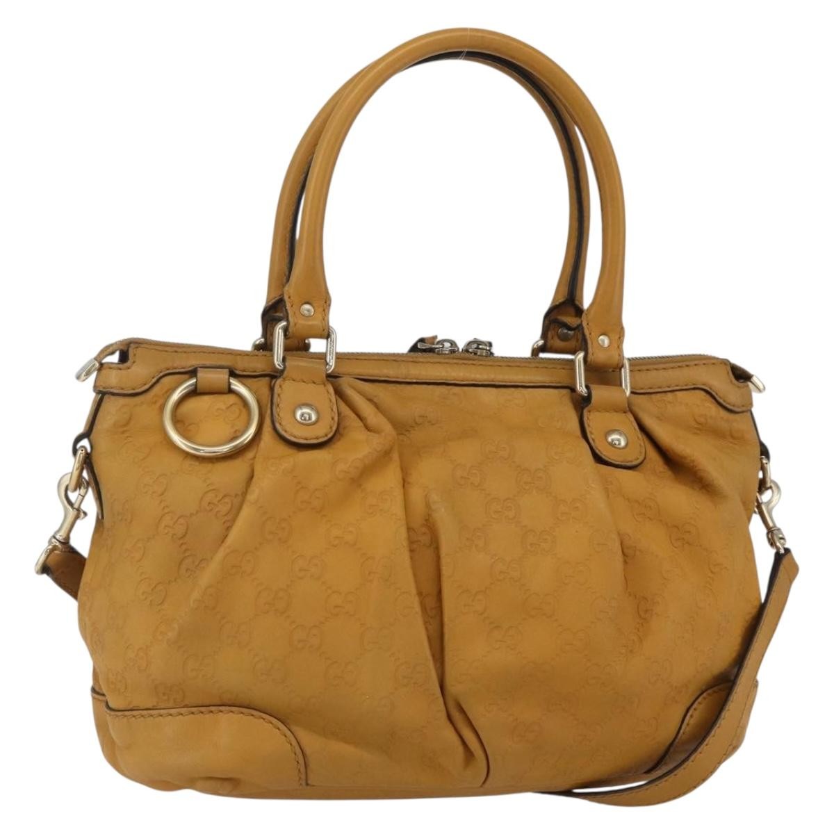 Gucci Sukey Top Handle Satchel Guccissima Leather Brown Leather Tote Bag Bag (Pre-Owned)
