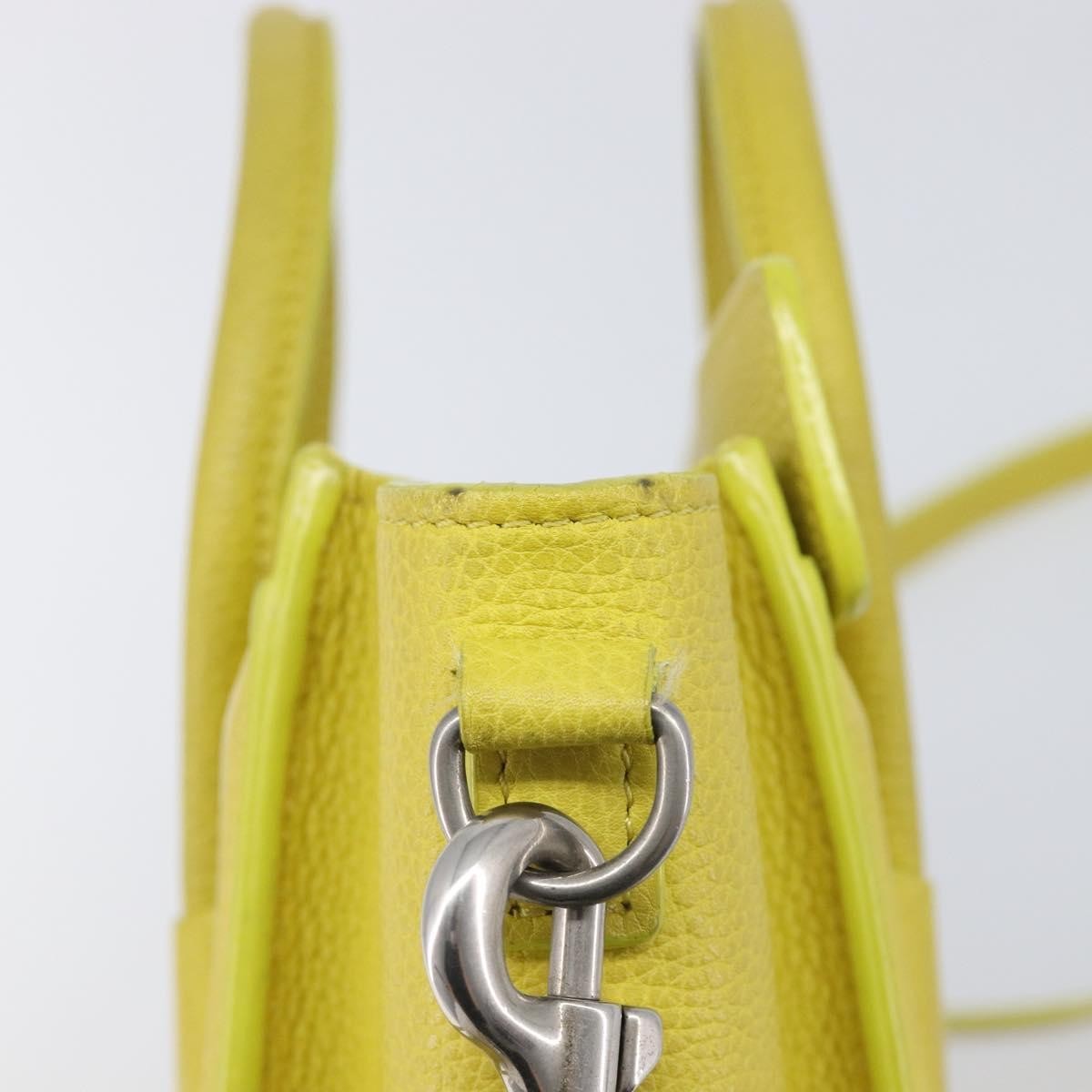 Celine Luggage Grainy Leather Yellow Leather Handbag (Pre-Owned)