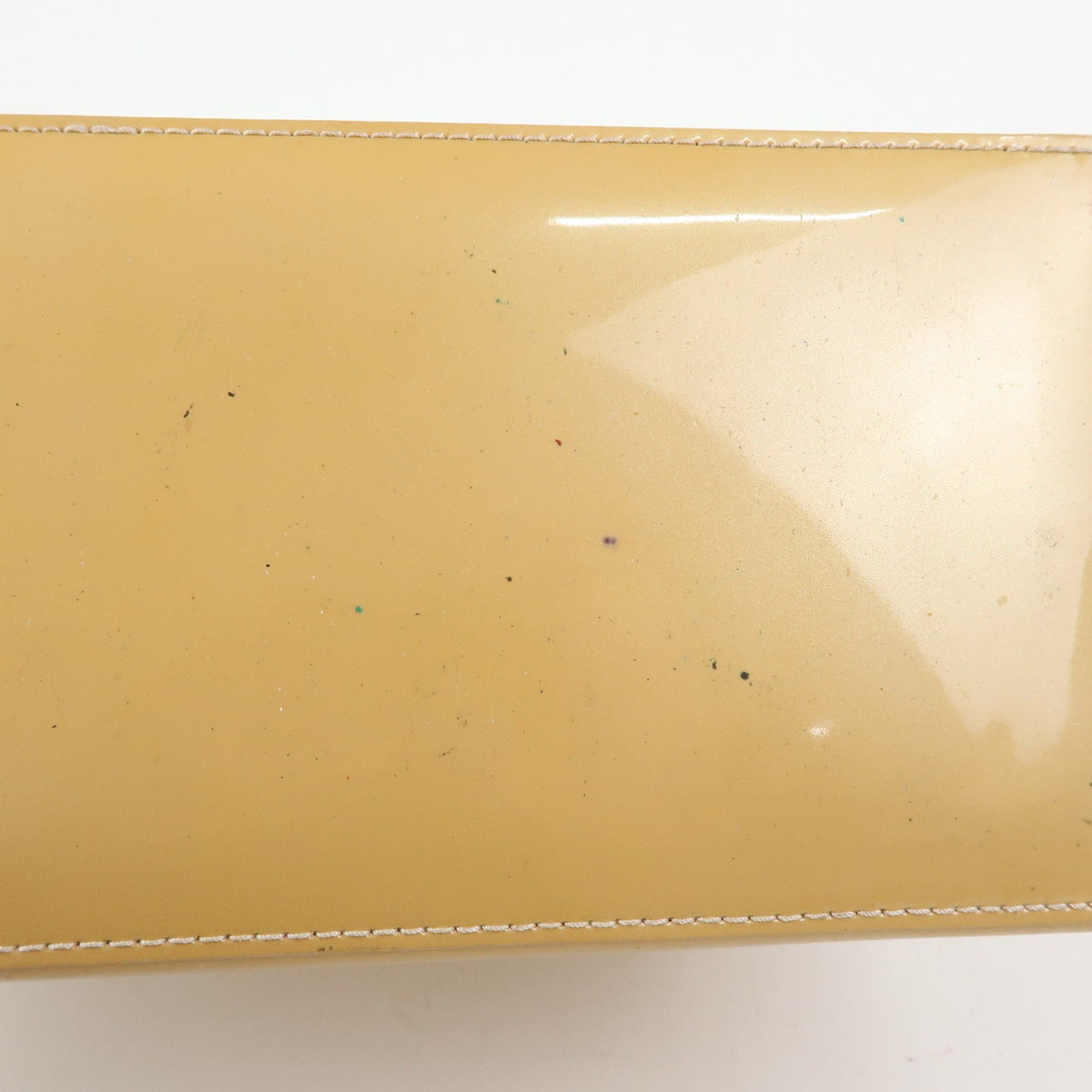 Louis Vuitton Wilshire Monogram Vernis Beige Patent_Leather Handbag (Pre-Owned)