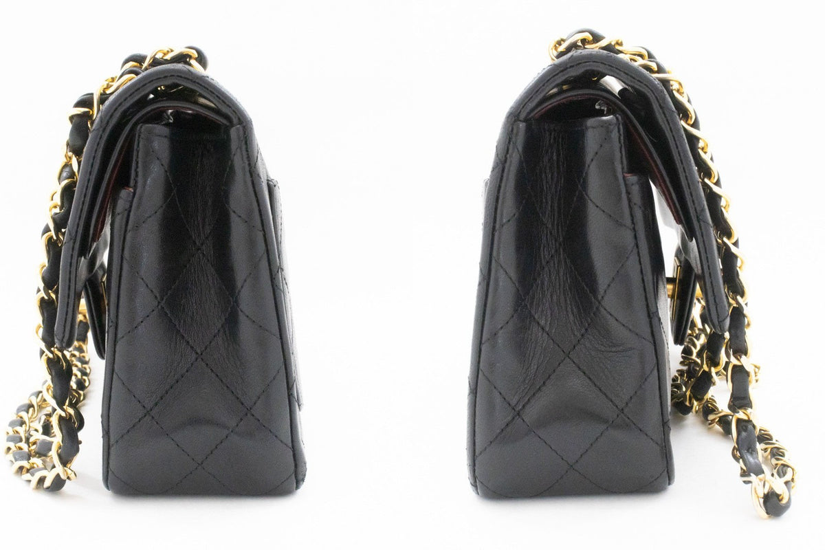 Chanel Cc Flap Quilted Classic Flap Motif Printed Nylon Black Leather Crossbody Bag Bag (Pre-Owned)