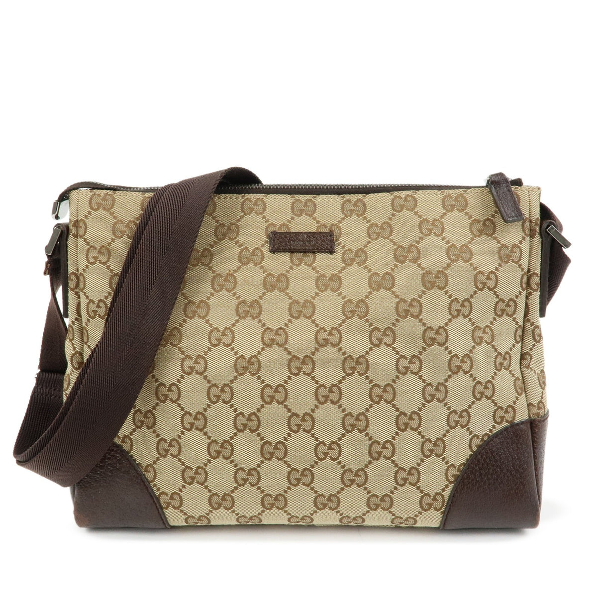 Gucci Joy Messenger Gg Canvas Beige Canvas Handbag (Pre-Owned)
