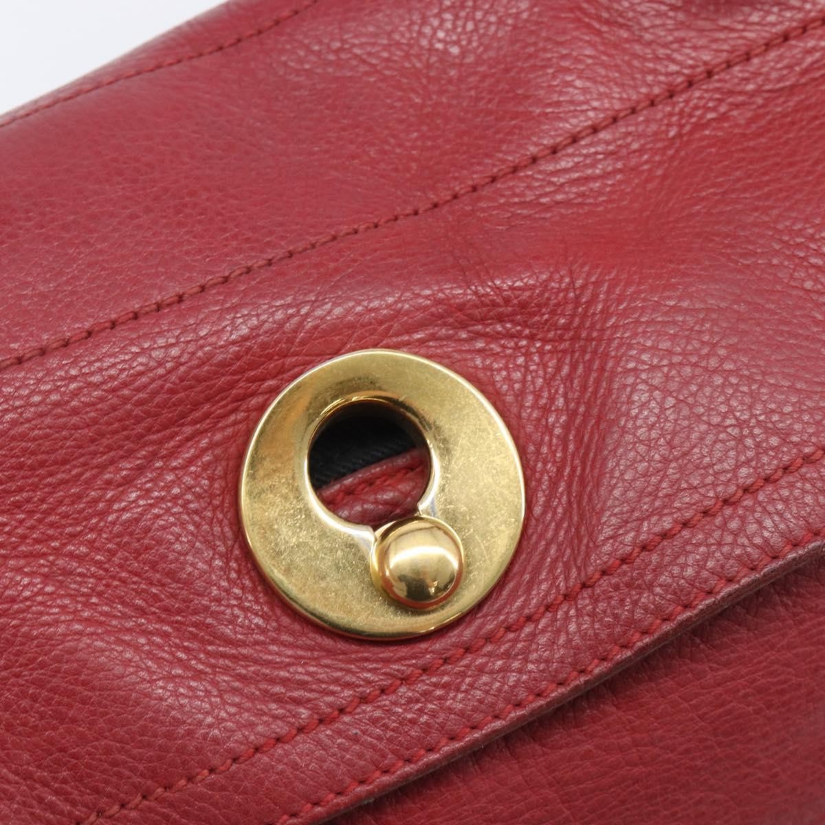 Saint Laurent Muse Two Leather Red Leather Handbag (Pre-Owned)