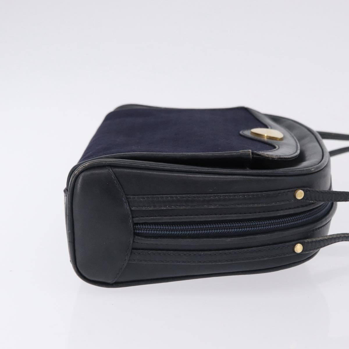 Gucci Micro Gg Canvas Canvas Navy Canvas Shoulder Bag Bag (Pre-Owned)