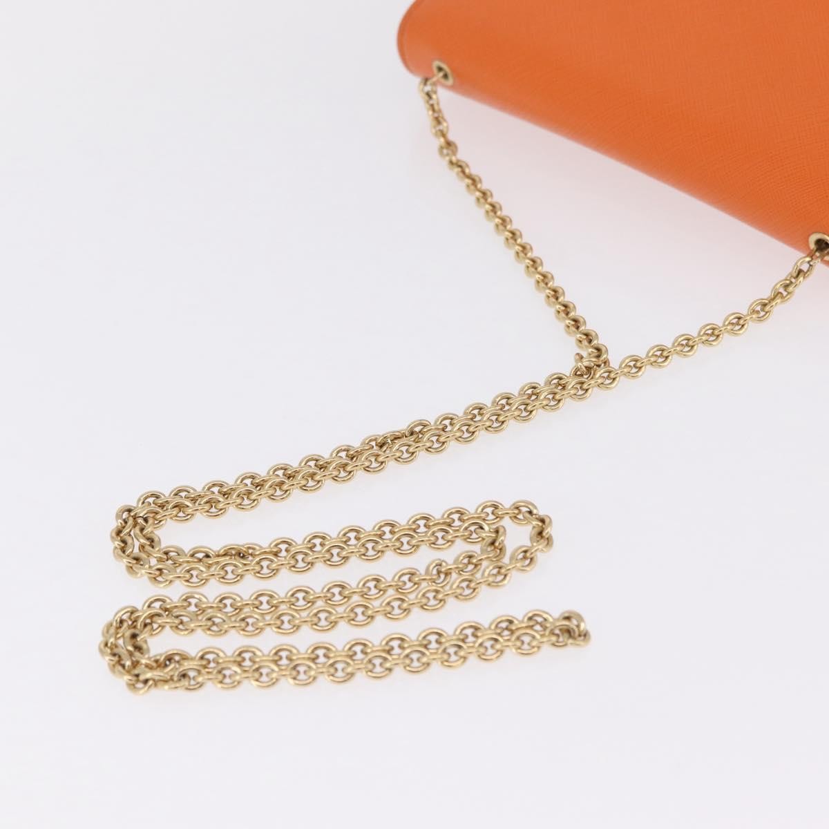 Salvatore Ferragamo Vala Leather Orange Leather Shoulder Bag Bag (Pre-Owned)