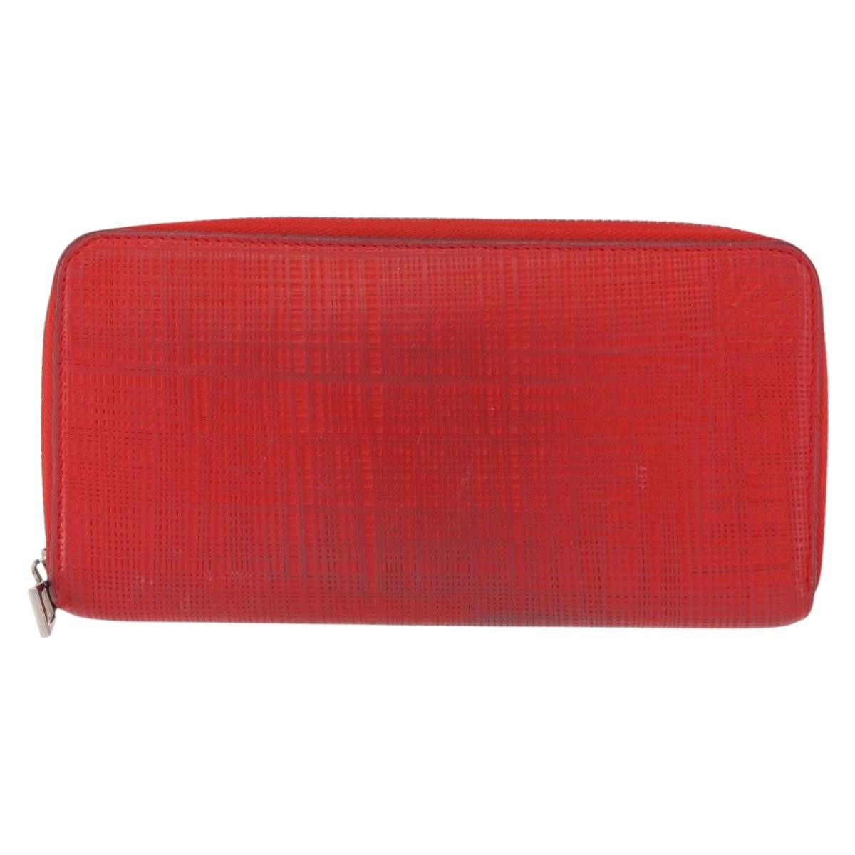 Loewe Anagram Leather Red Leather Wallets Accessory (Pre-Owned)