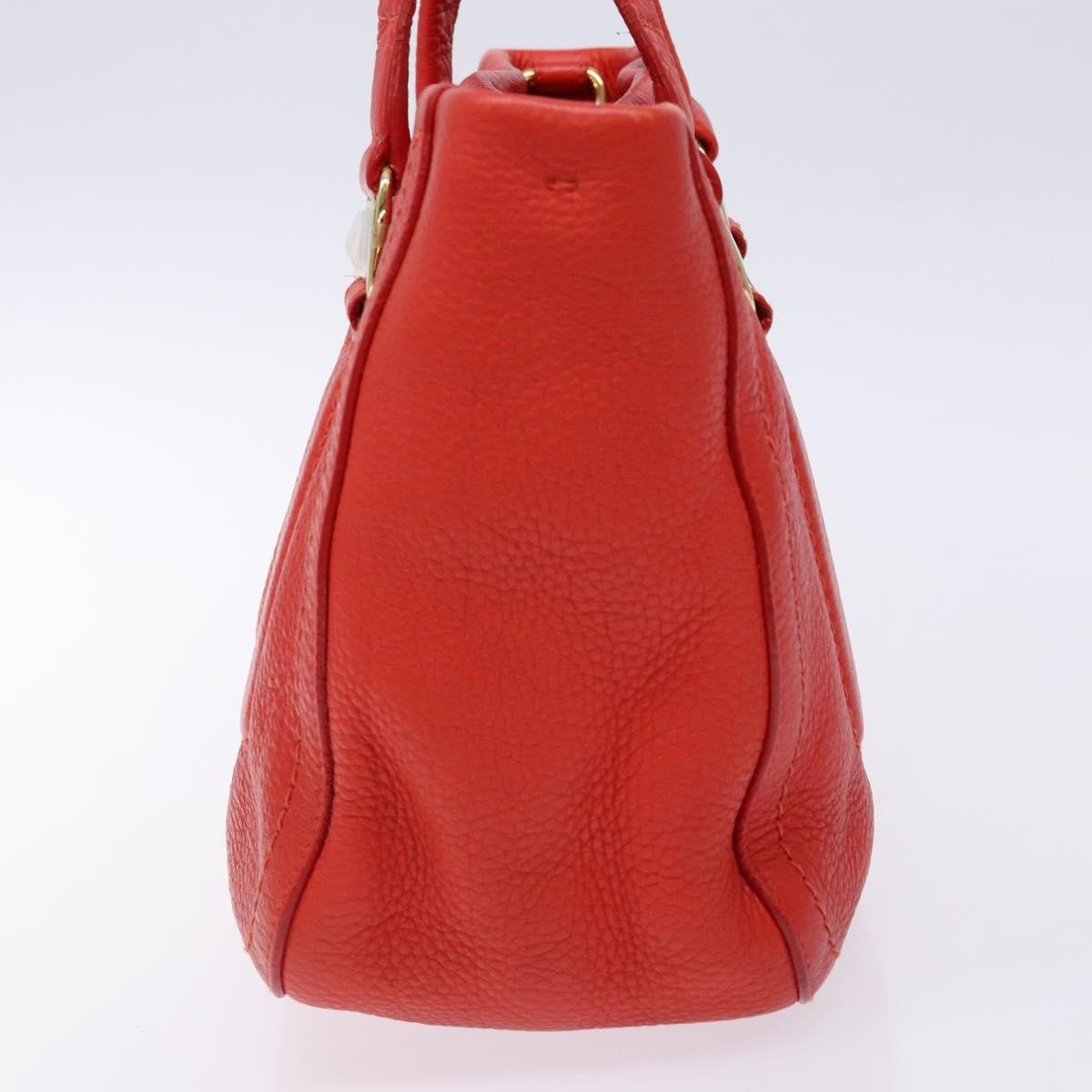 Salvatore Ferragamo Vala Leather Red Leather Bag (Pre-Owned)