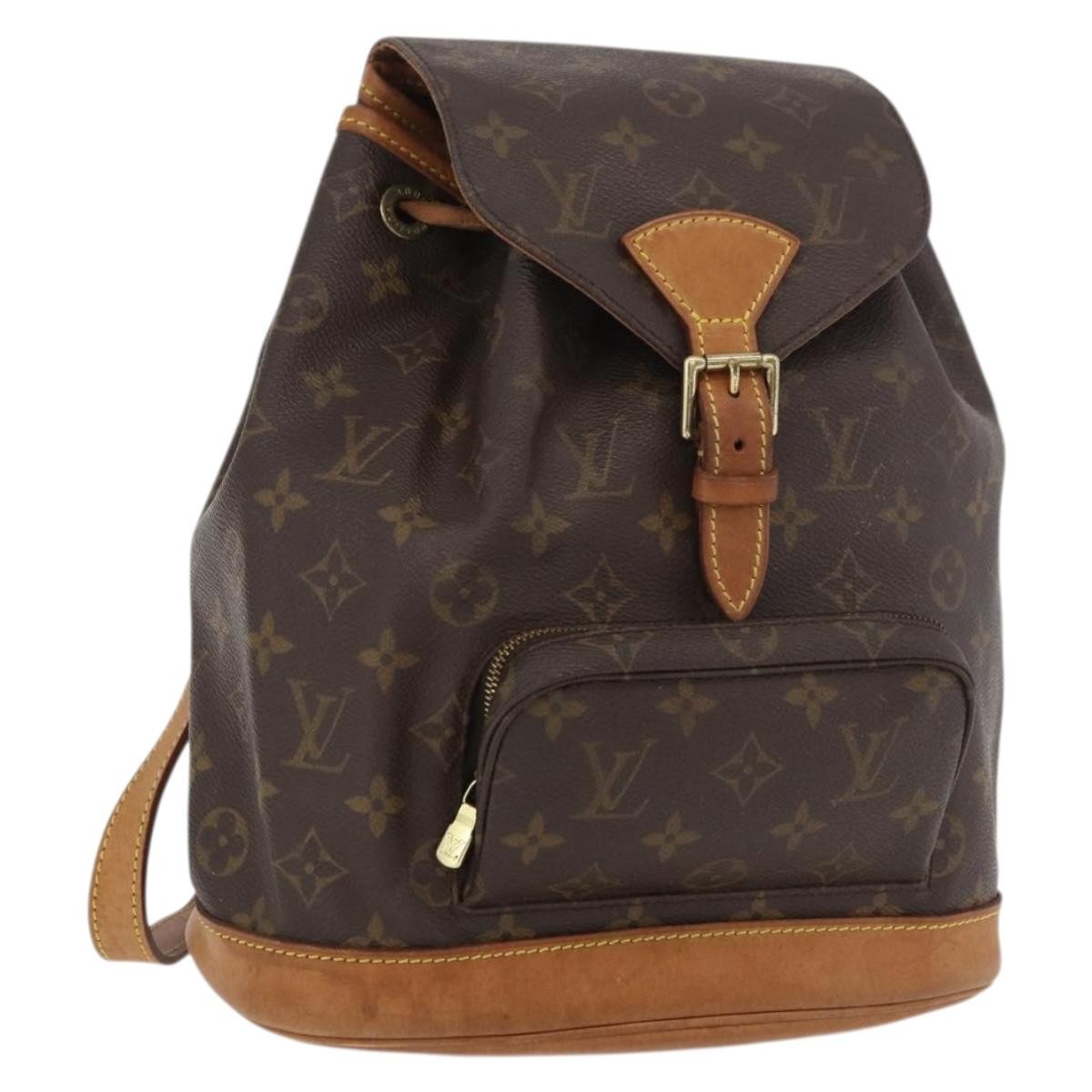 Louis Vuitton Vintage Montsouris Monogram Canvas Brown Canvas Backpack Bag (Pre-Owned)