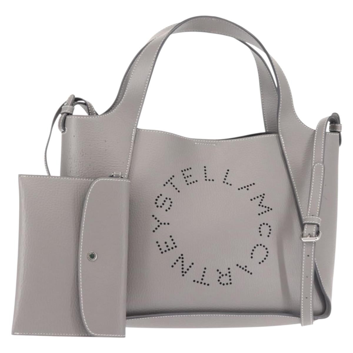 Stella Mccartney Alter Tote Leather Gray Leather Tote Bag Bag (Pre-Owned)