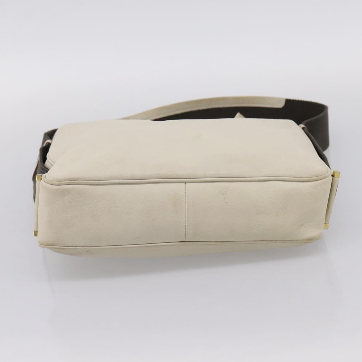 Gucci Shoulder Leather Beige Leather Shoulder Bag Bag (Pre-Owned)