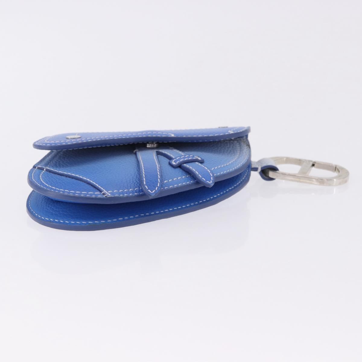 Christian Dior Saddle Wristlet Clutch Leather Blue Leather Clutche & Pouche Bag (Pre-Owned)