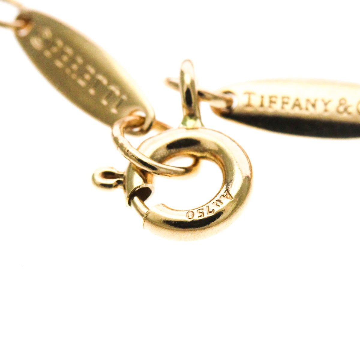 Tiffany & Co. Elsa Peretti Diamonds By The Yard Pendant 18K Rose Gold With Diamond Gold Pink_Gold Necklace Jewelry (Pre-Owned)
