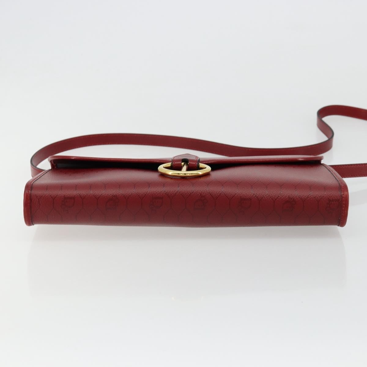 Christian Dior Vintage Honeycomb Canvas Red Canvas Shoulder Bag Bag (Pre-Owned)