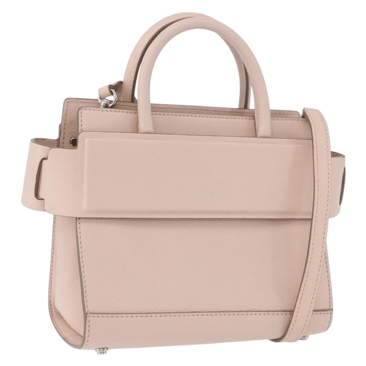 Givenchy Horizon Satchel Leather Pink Leather Handbag (Pre-Owned)