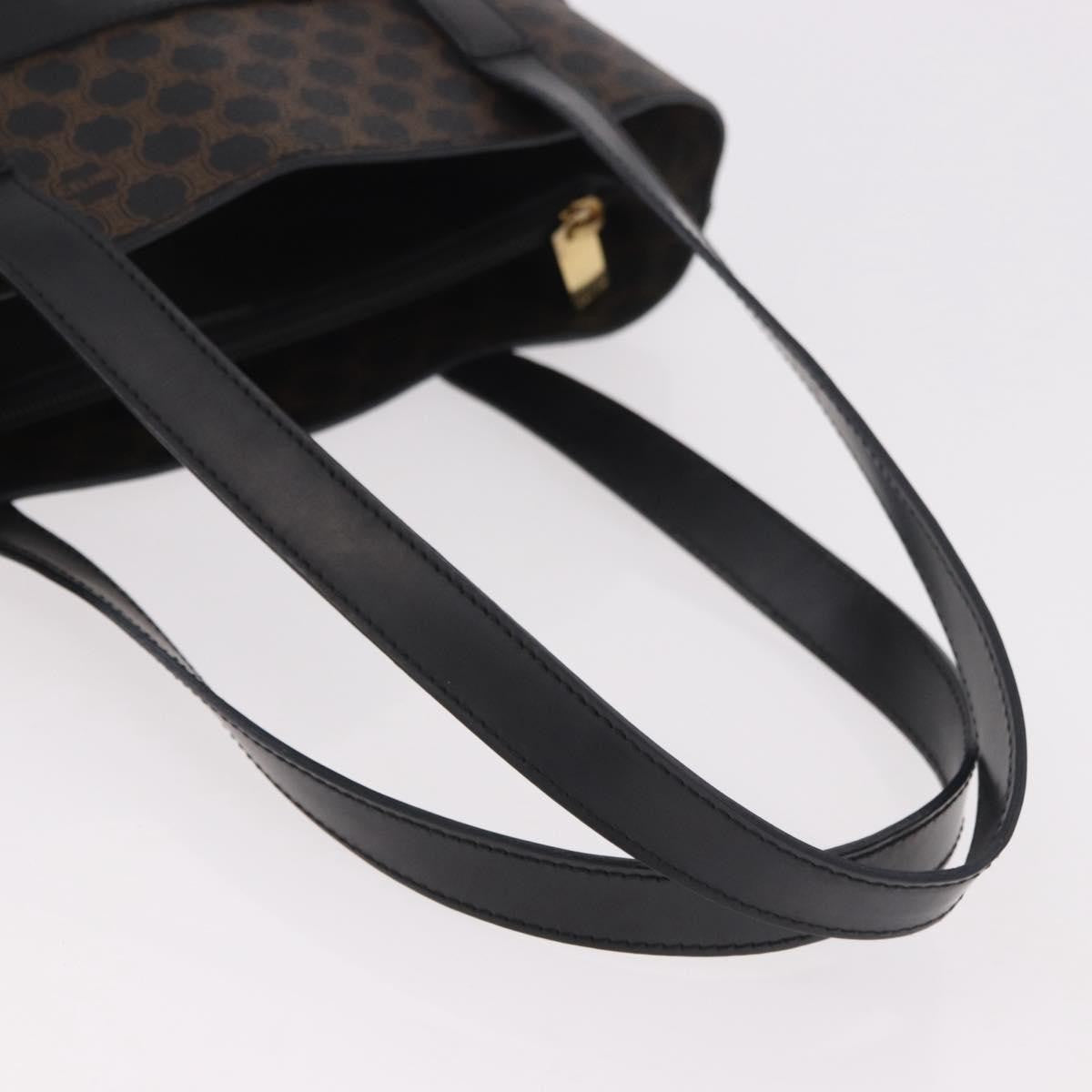 Celine C Macadam Tote Pvc Leather/ Macadam Canvas Black Canvas Shoulder Bag Bag (Pre-Owned)