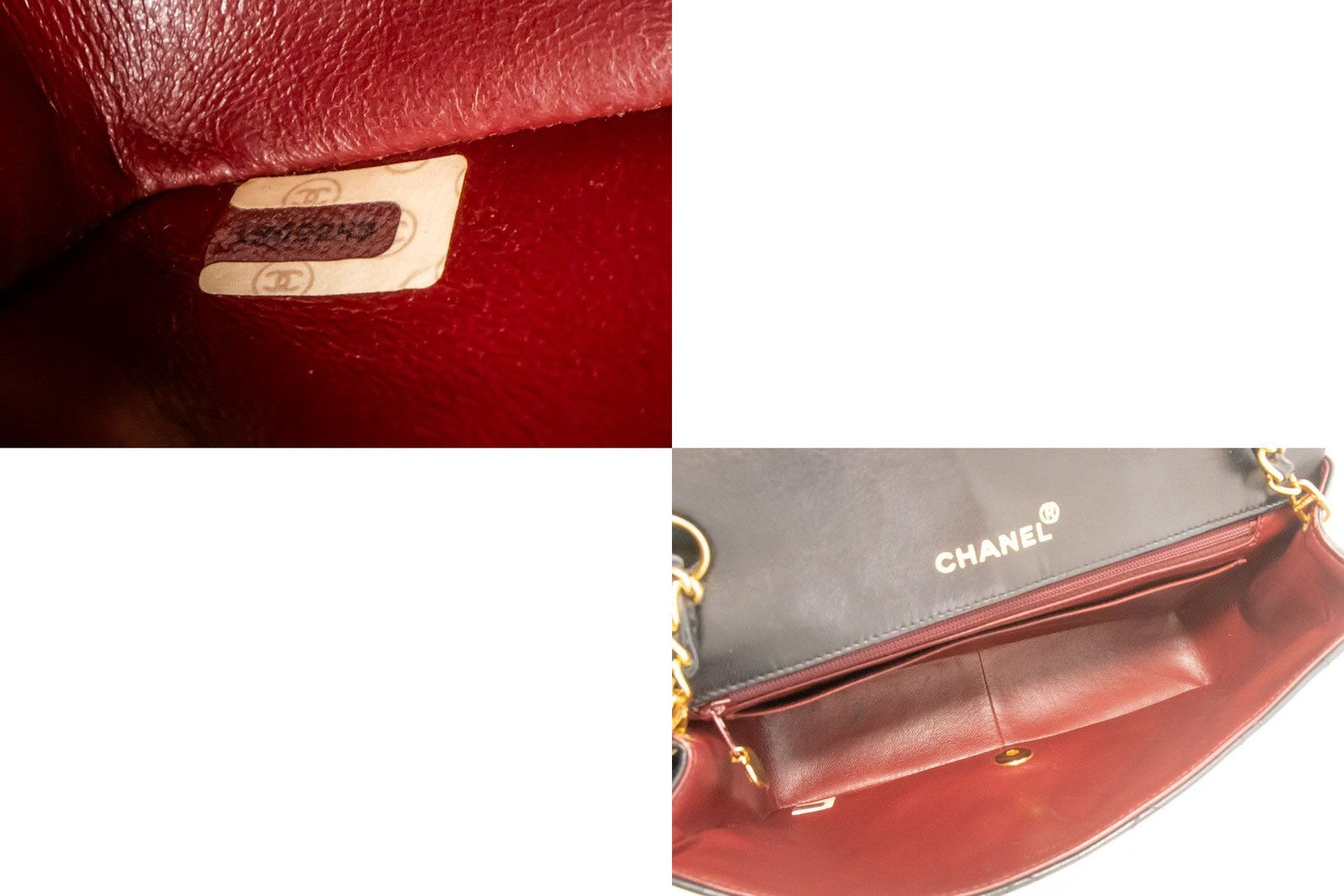 Chanel Vintage Chain Curved Flap Quilted Leather Black Leather Shoulder Bag Bag (Pre-Owned)