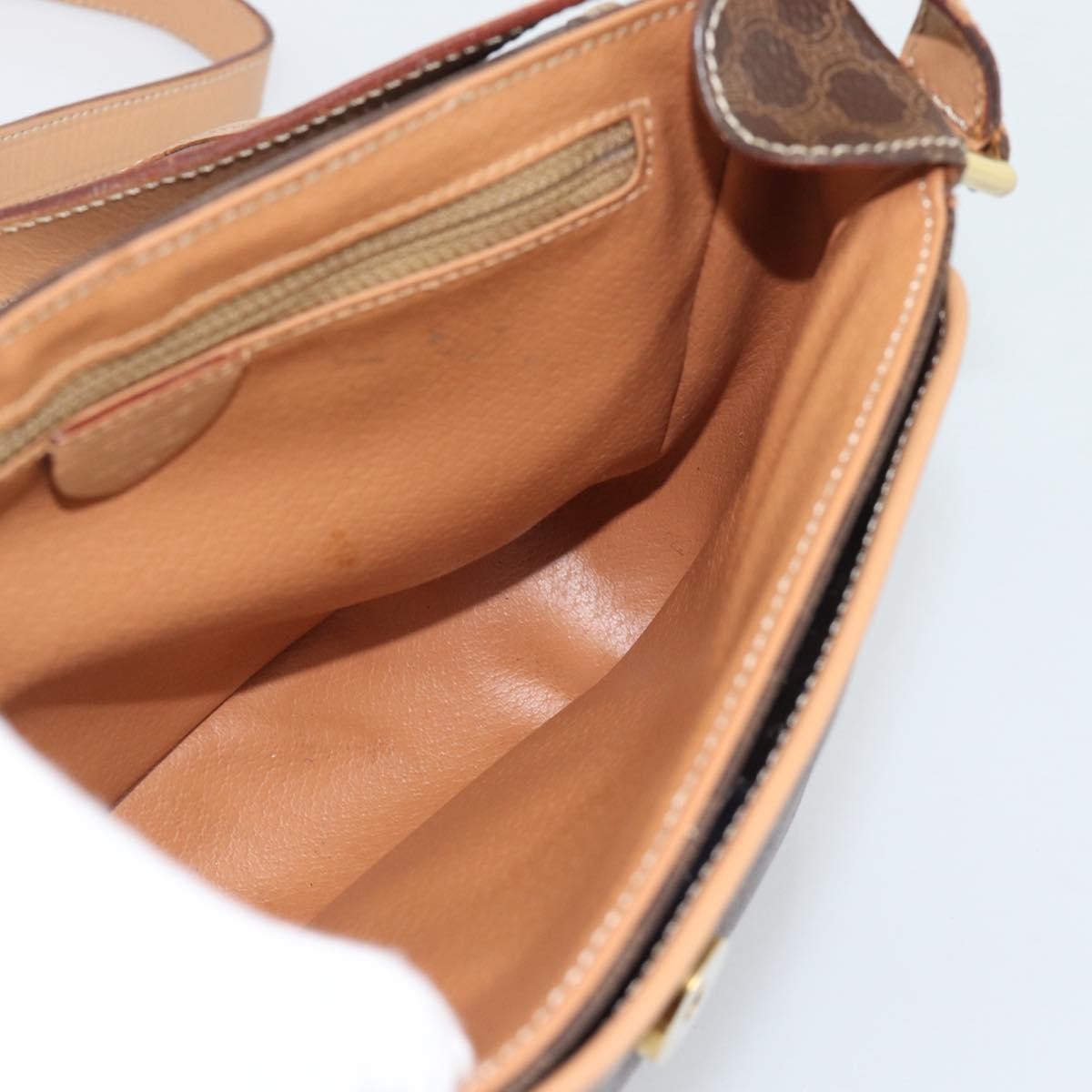Celine Macadam Canvas Brown Canvas Shoulder Bag Bag (Pre-Owned)