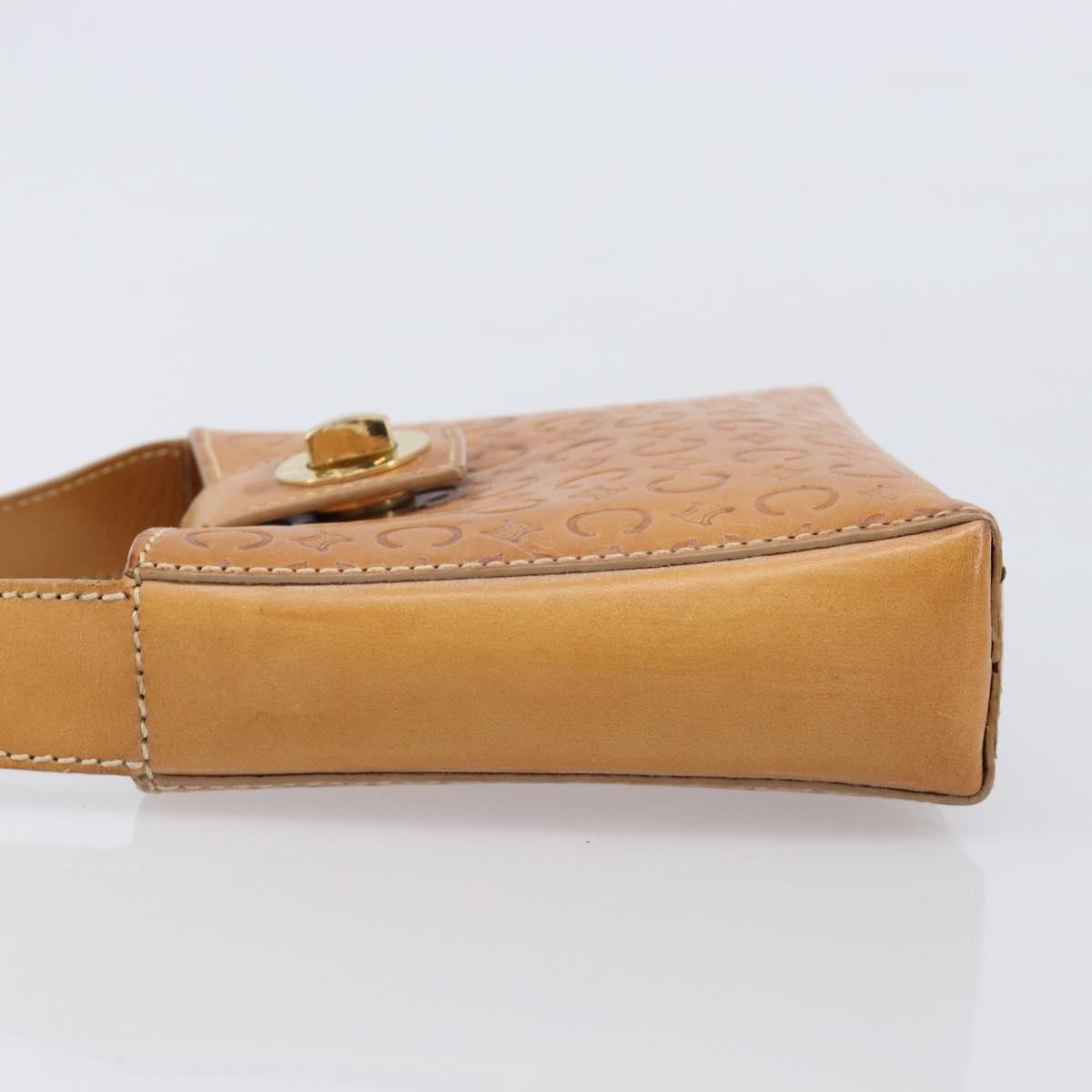 Celine C Macadam Canvas And Leather Brown Leather Handbag (Pre-Owned)