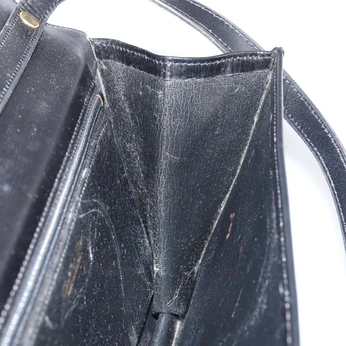Christian Dior Vintage Leather Black Leather Shoulder Bag Bag (Pre-Owned)