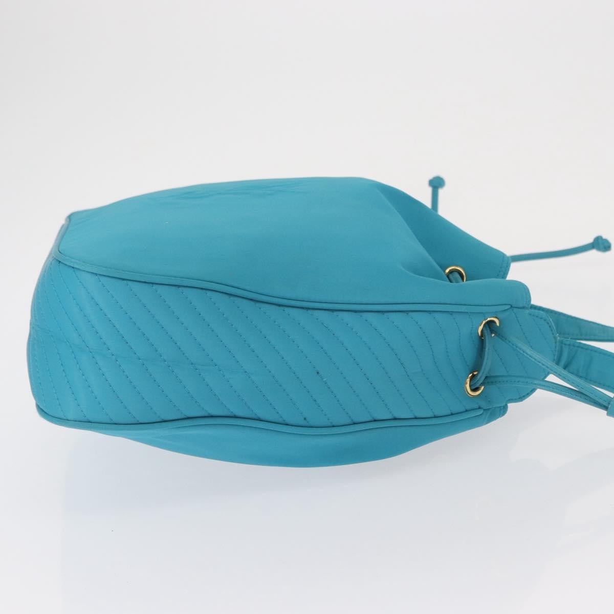 Saint Laurent Vintage Nylon Turquoise Nylon Shoulder Bag Bag (Pre-Owned)