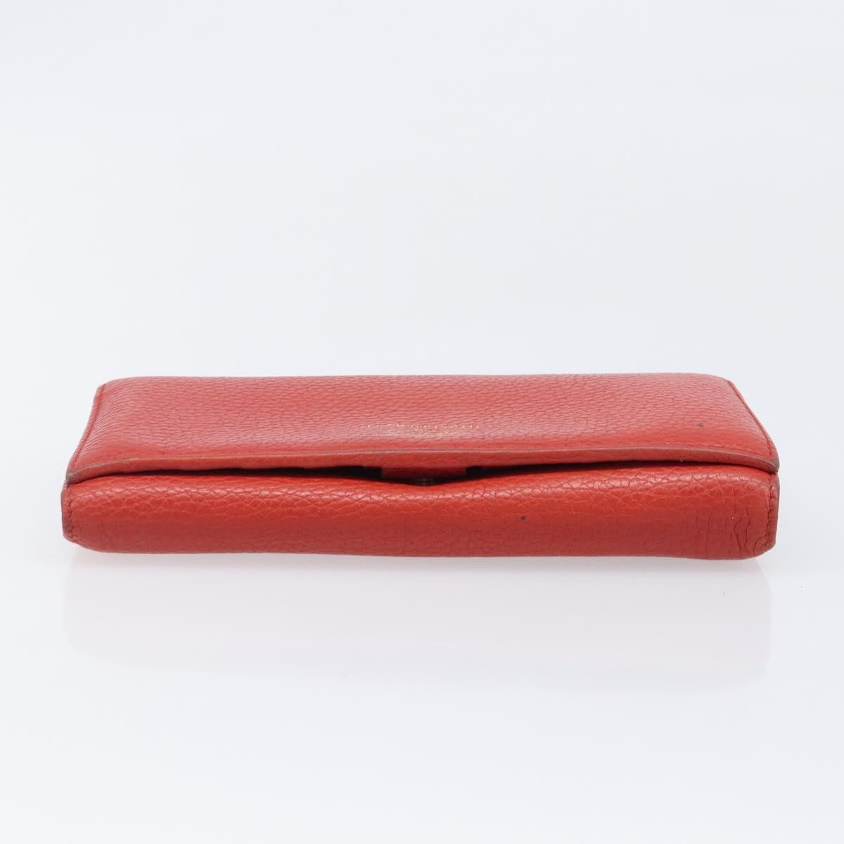 Gucci Swing Wallet On Strap Leather Red Leather Crossbody Bag Bag (Pre-Owned)