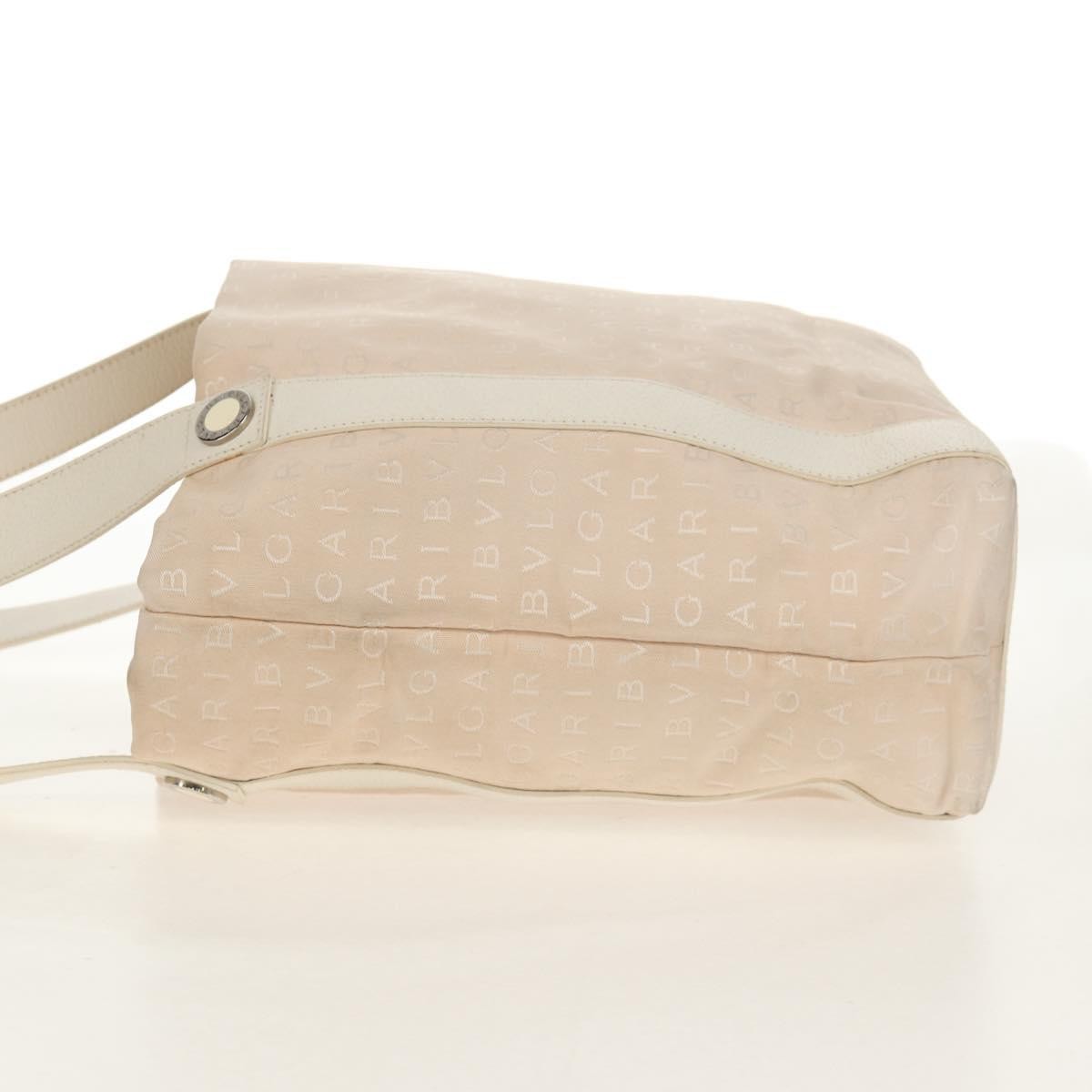 Bvlgari Logomania Canvas Beige Canvas Tote Bag Bag (Pre-Owned)