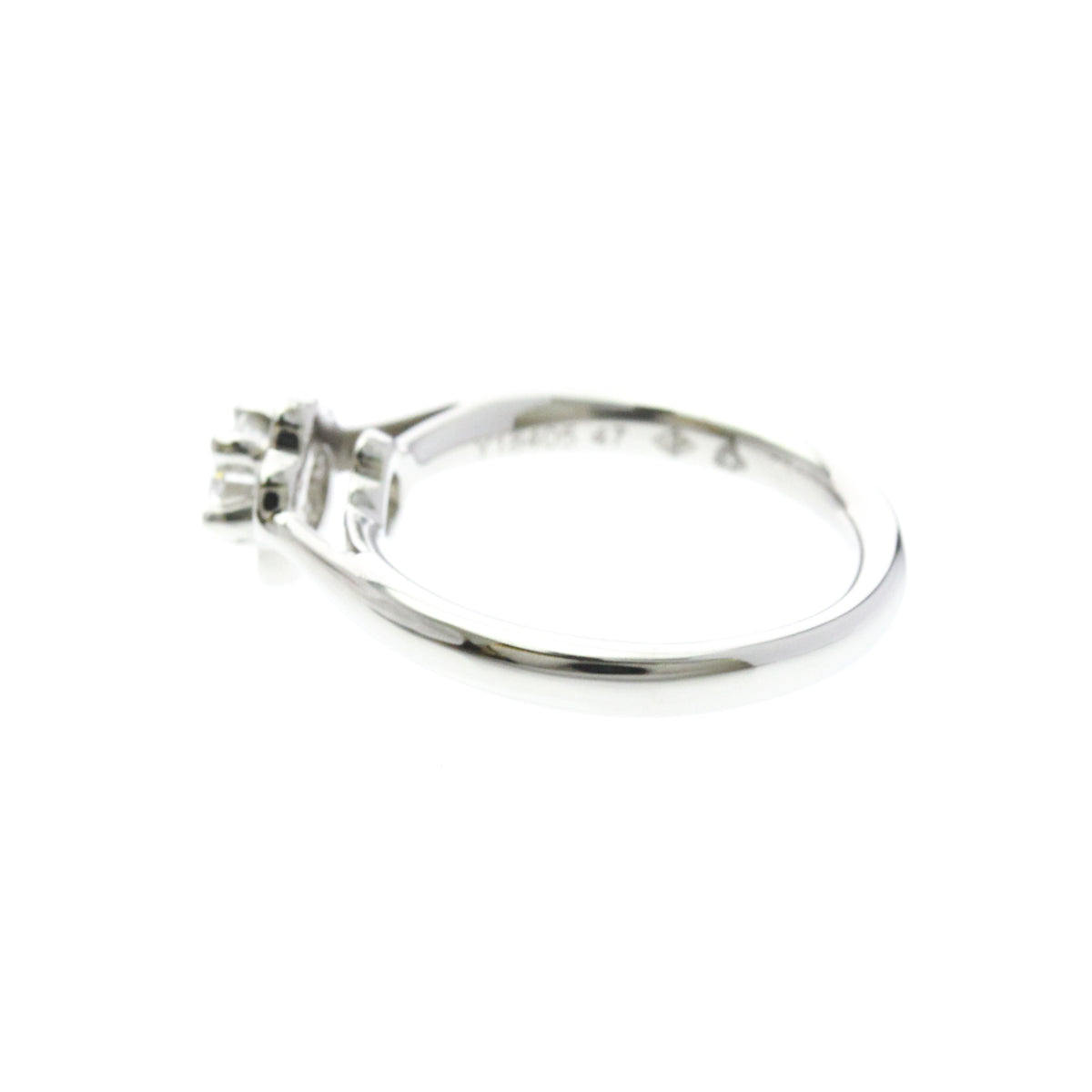 Chanel Extrait De Camelia 18K Rose Gold With Diamond Silver Platinum Ring Jewelry (Pre-Owned)