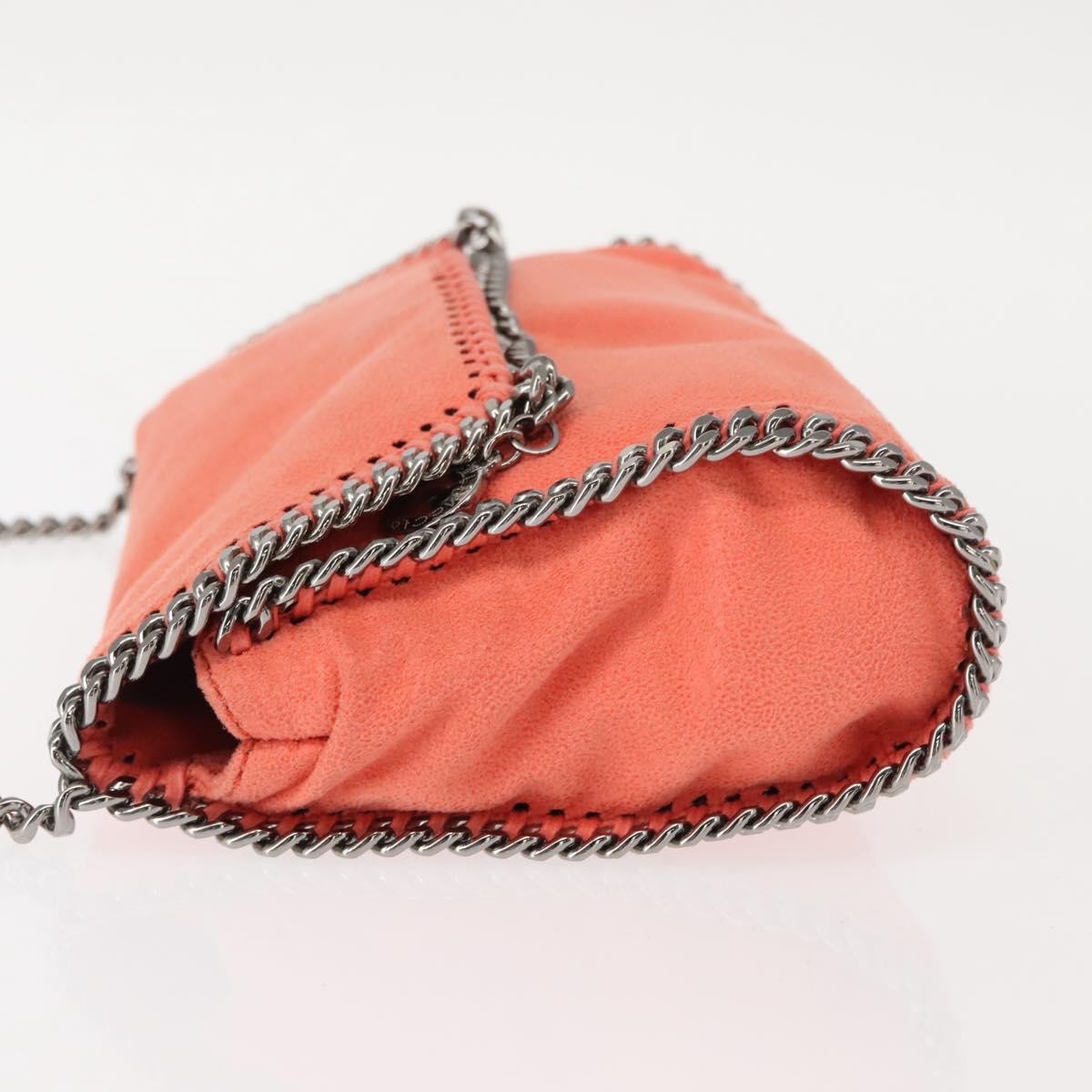 Stella Mccartney Falabella Fold Over Flap Shaggy Deer Orange Polyester Shoulder Bag Bag (Pre-Owned)
