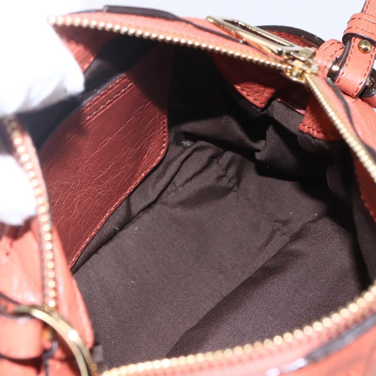 Chloe Vintage Leather Orange Leather Shoulder Bag Bag (Pre-Owned)