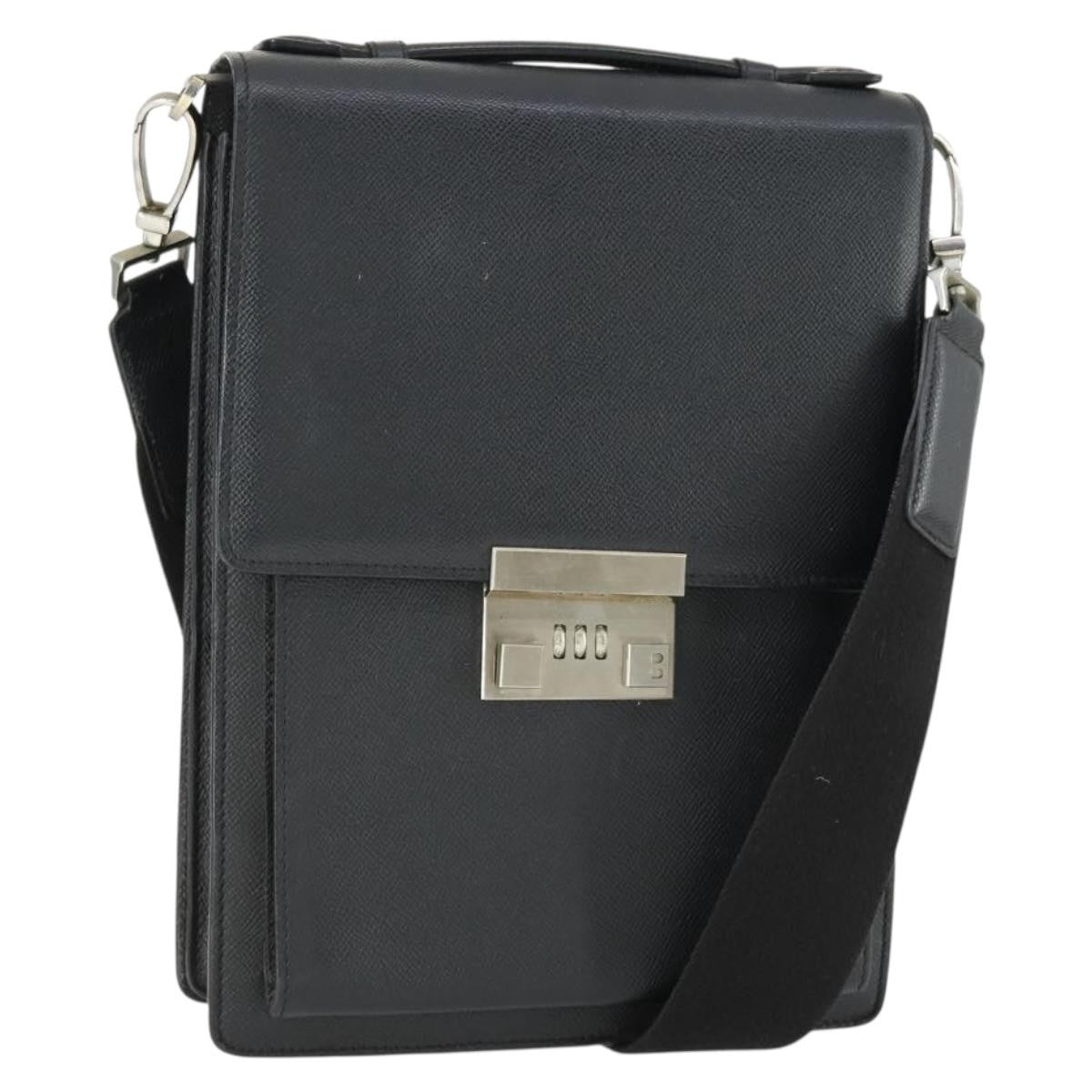 Bally Vintage Leather Black Leather Shoulder Bag Bag (Pre-Owned)