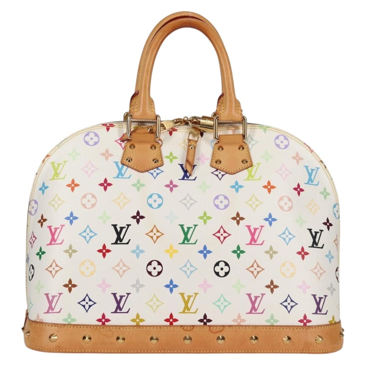 Louis Vuitton Alma Monogram Multicolor White Canvas Bag (Pre-Owned)